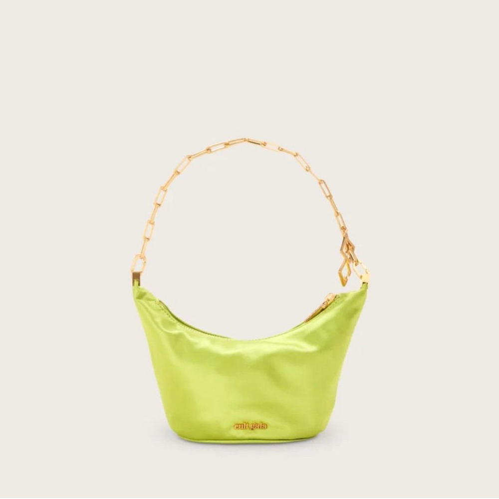 Cult Gaia Green Gia Satin Bag with Dustbag. Never Worn